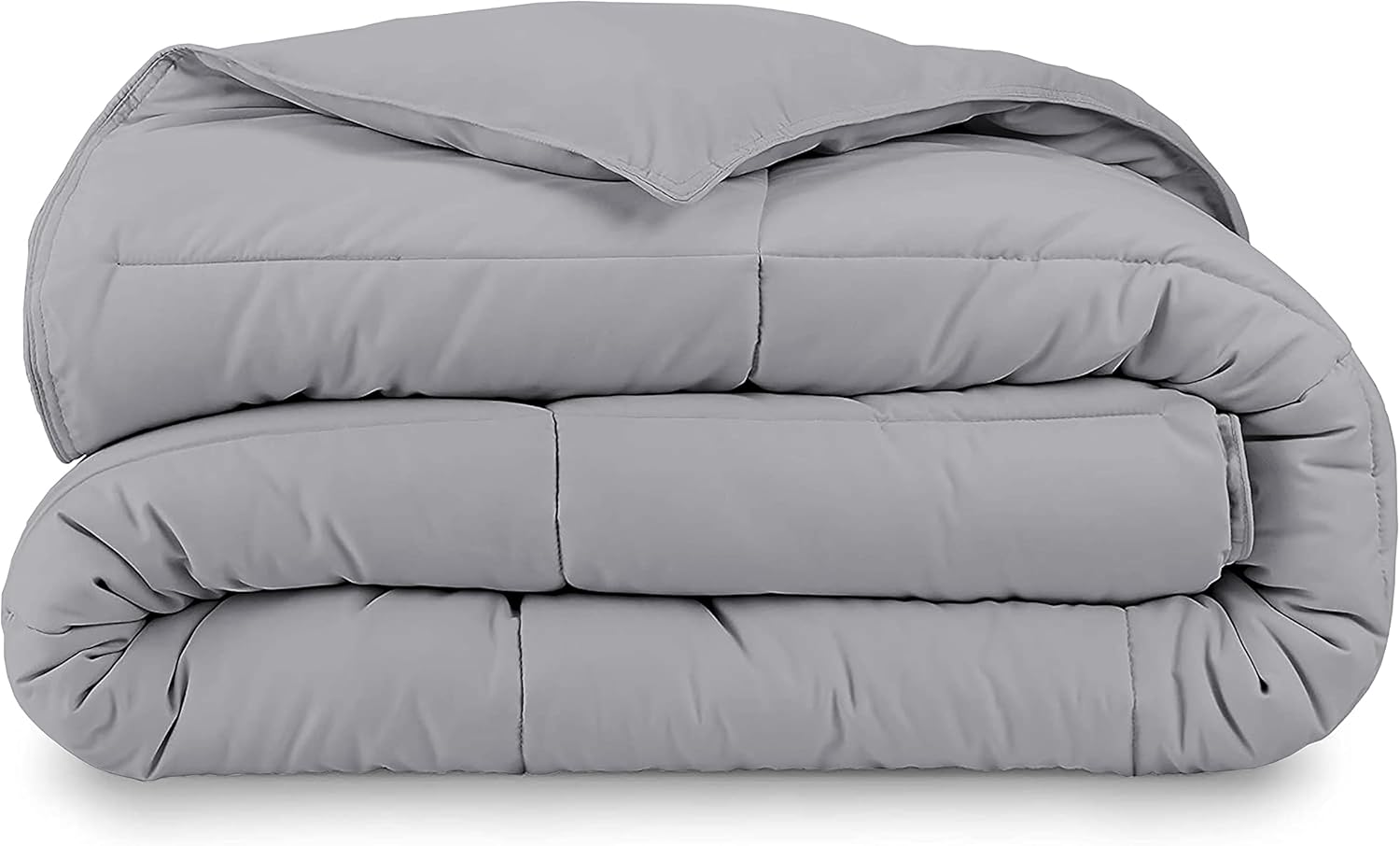Luxury Down Alternative Soft Quilted 300 GSM All Weather Comforter (60" x 90" Inches/152cm x 228cm) Single Bed|Silve| Microfiber| Breathable
