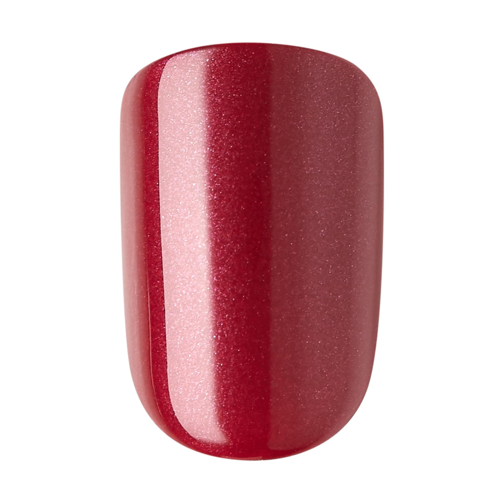 Kiss Impress - Uñas de manicura a presión, 30 unidades, terciopelo rojo