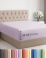 Vista 9 de Sábana bajera extra profunda tamaño Queen – Sábana bajera individual de lujo para hotel solamente – Se adapta fácilmente a colchones de 18 a 24