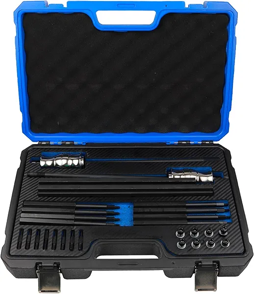 Wahparts EN-51146 Kit Fuel Injector Disassembly Tool Rail Assembly Replacer Master Tool Kit Comptiable With GM Opel SGE MG Vauxhal 1.0L 1.4L 1.5T 1.6L EN-51146-100 EN-51146-150