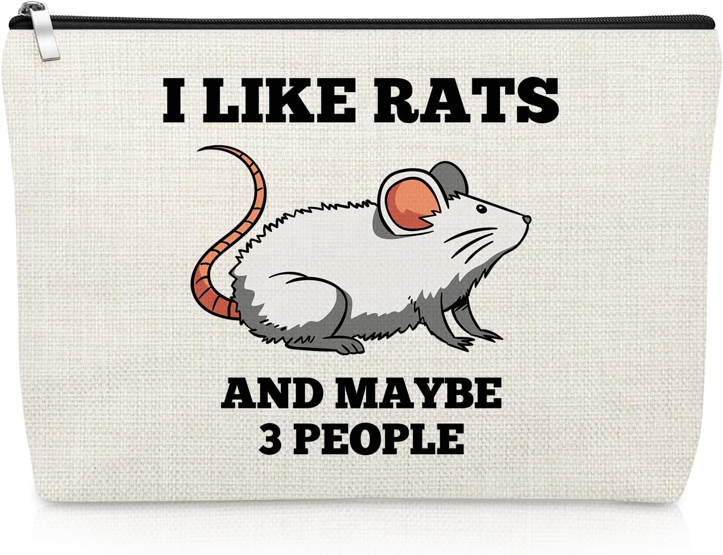 Rat Gifts for Rat Lovers Rats Gifts for Women Funny Makeup Bag Rats Owner Gift for Daughter Mom Friends Sister Animal Lovers Cosmetic Bag for Her Birthday Present Friendship Travel Zipper Pouch