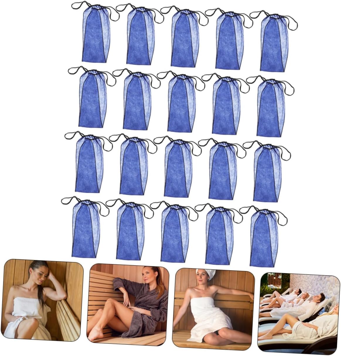 50pcs Disposable Sauna Thong Underpants for Women Non-woven String Panties Comfortable and Breathable Disposable Underwear for Spa and Salon Use Blue