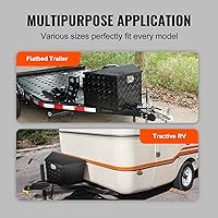 Vista 6 de VEVOR Caja de lengua de aleación de aluminio, almacenamiento de remolque resistente con cerradura, llaves, caja de utilidad para camioneta