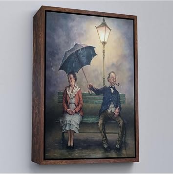 Harita Sepeti  er eveli Ya mur Alt ndaki K s Sevgililer Dekoratif Duvar Tablosu-6223 55 X 75 Kahverengi Frm_6223