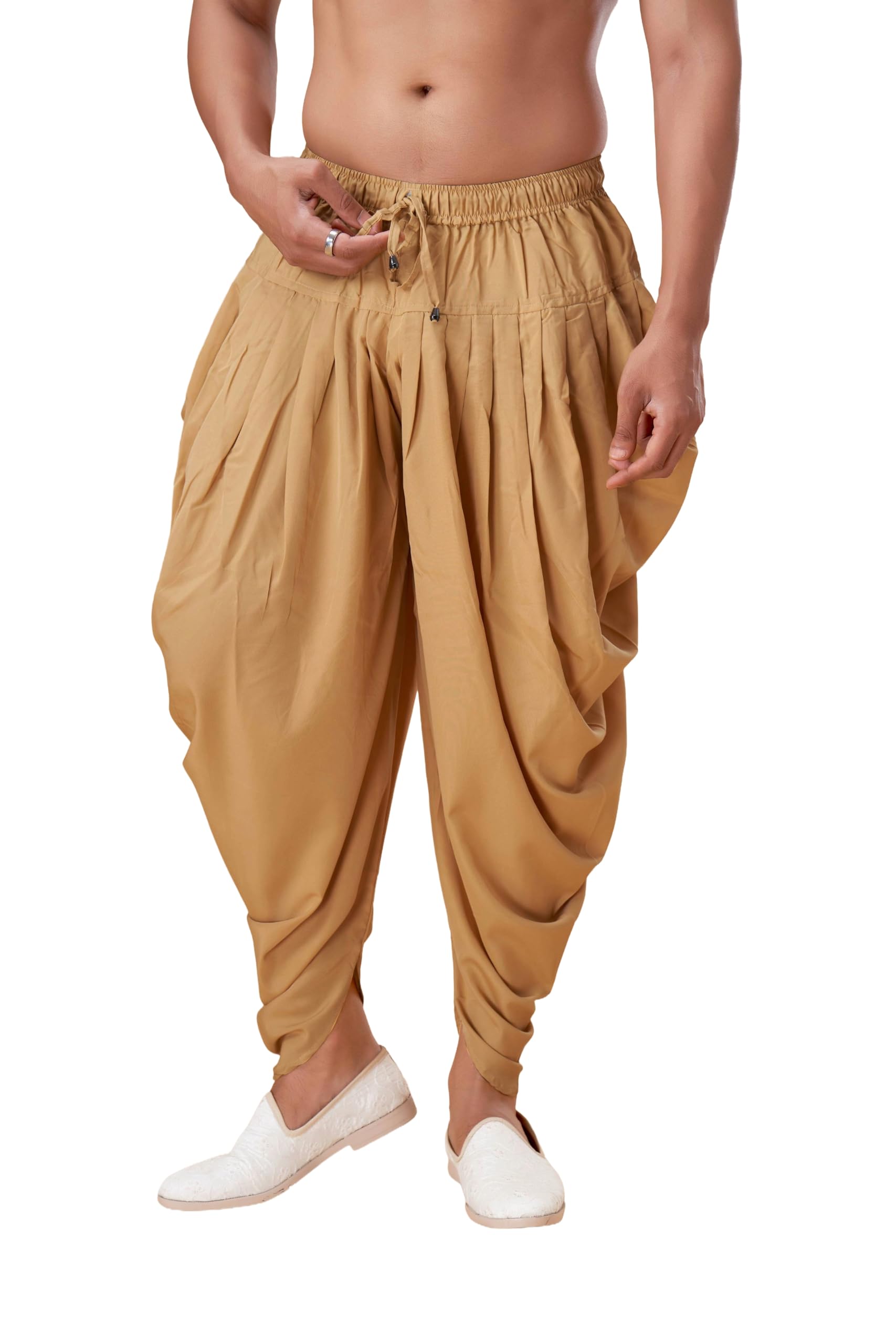 ekatva ethnic Men Gold Cotton Peshawari Plain Bottom-picture-38