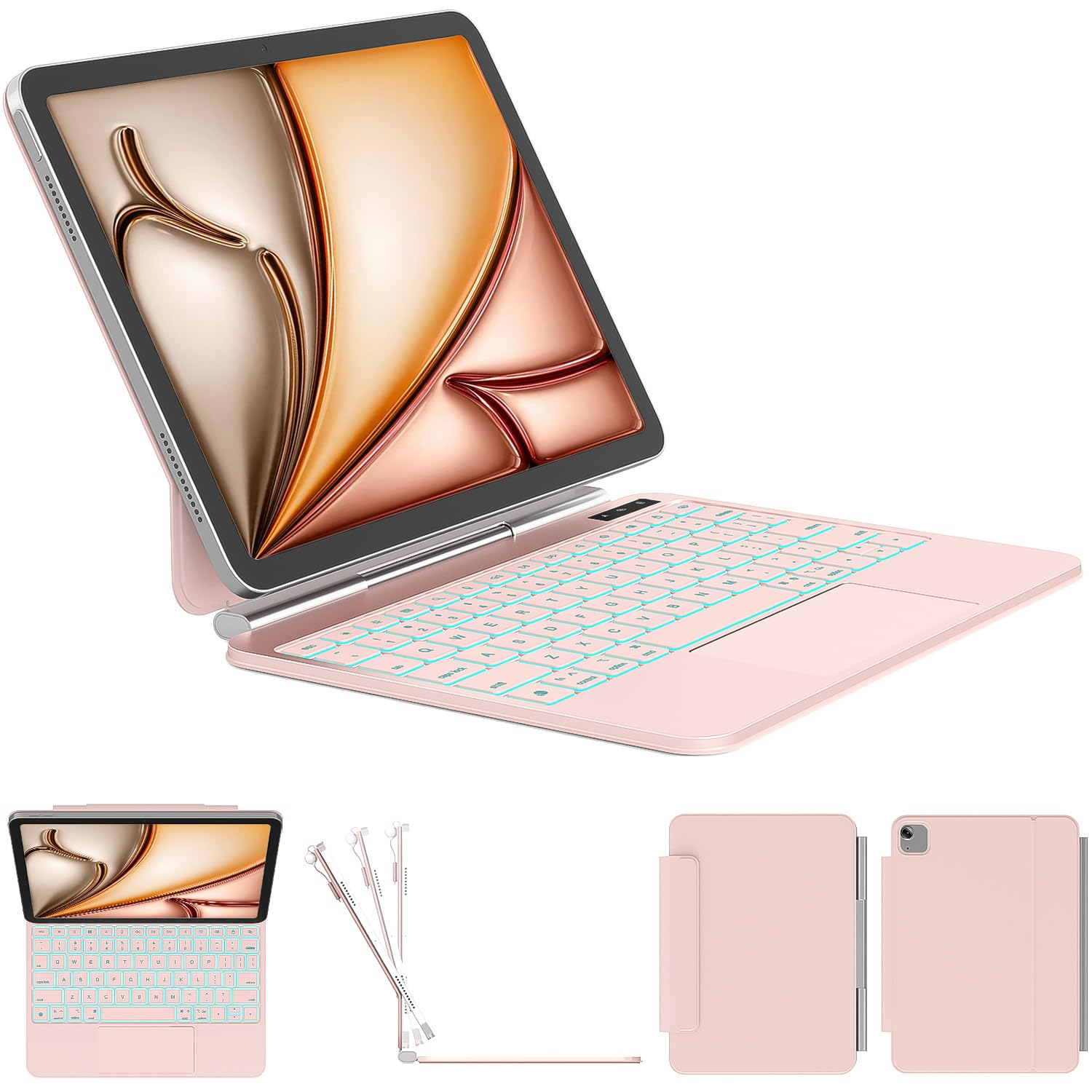 Photo 1 of ZYNTHRALIX for iPad Air 11/Pro 11 (1-4) Keyboard Case, Full-Area Trackpad