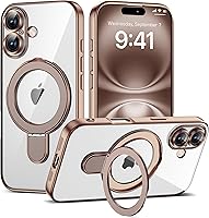 Vista 68 de Funda compatible con iPhone 12 con soporte de anillo magnético invisible [compatible con Mag-Safe] [Protector completo de lente de cámara] Funda