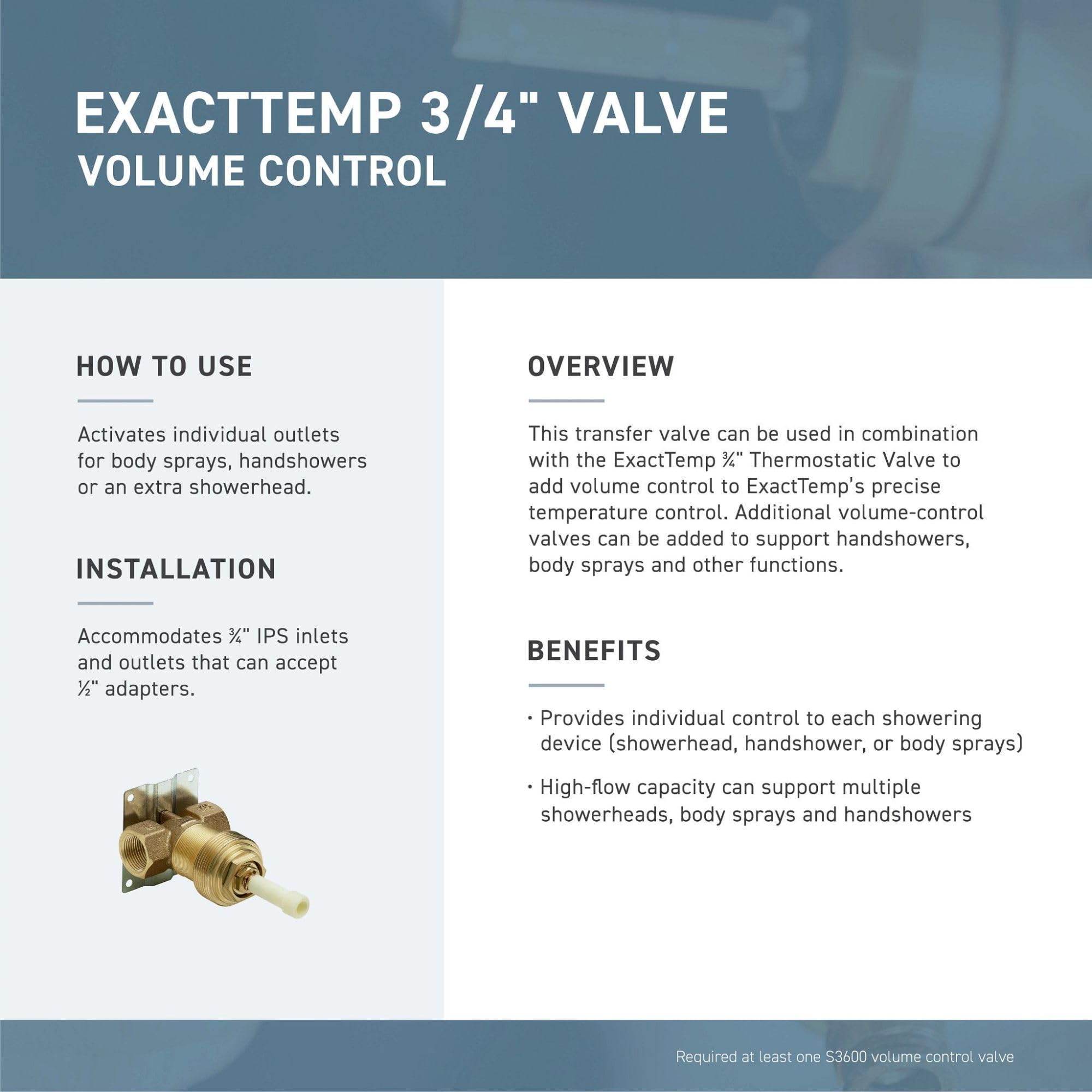 Moen TS3600BN Collection - Moldura de control de volumen, requiere válvula, níquel cepillado