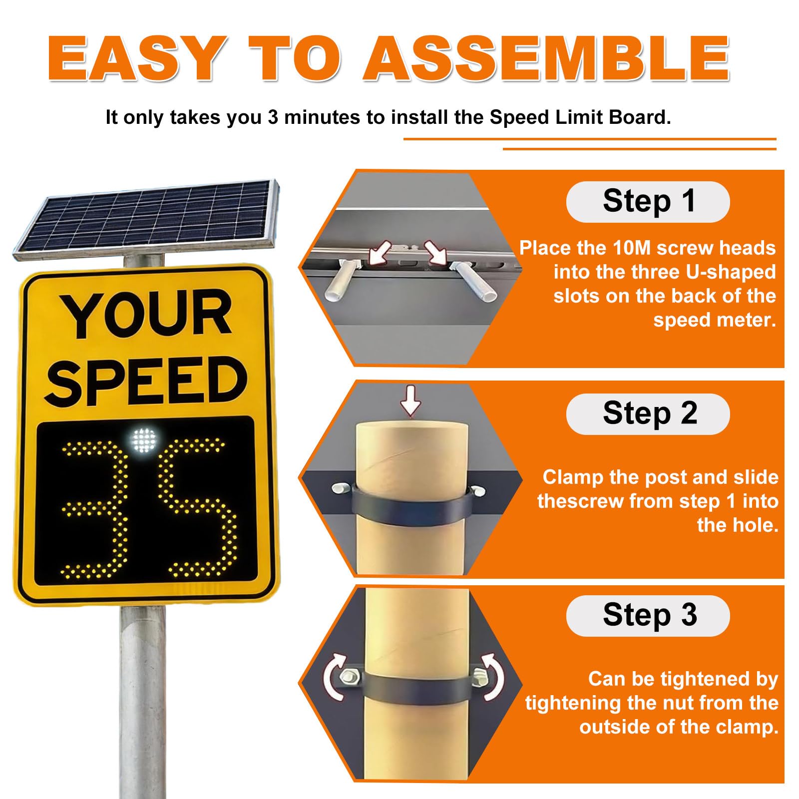 Señal de límite de velocidad alimentada por energía solar, pantalla LED de radar, señal de control de tráfico digital para seguridad en carretera, hecha de aleación de aluminio, 60 x 90 cm