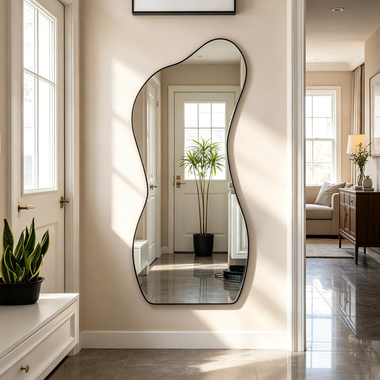 Amazon.com: POZINO Irregular Wall Mirror, 47.2