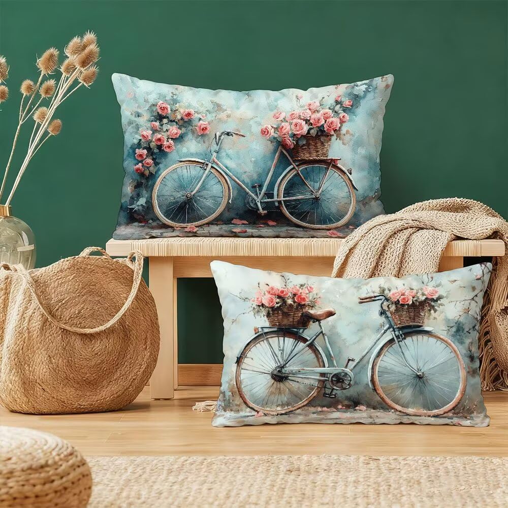 Housse oreiller velours 40x80 cm bleu rectangulaire pour décoration maison