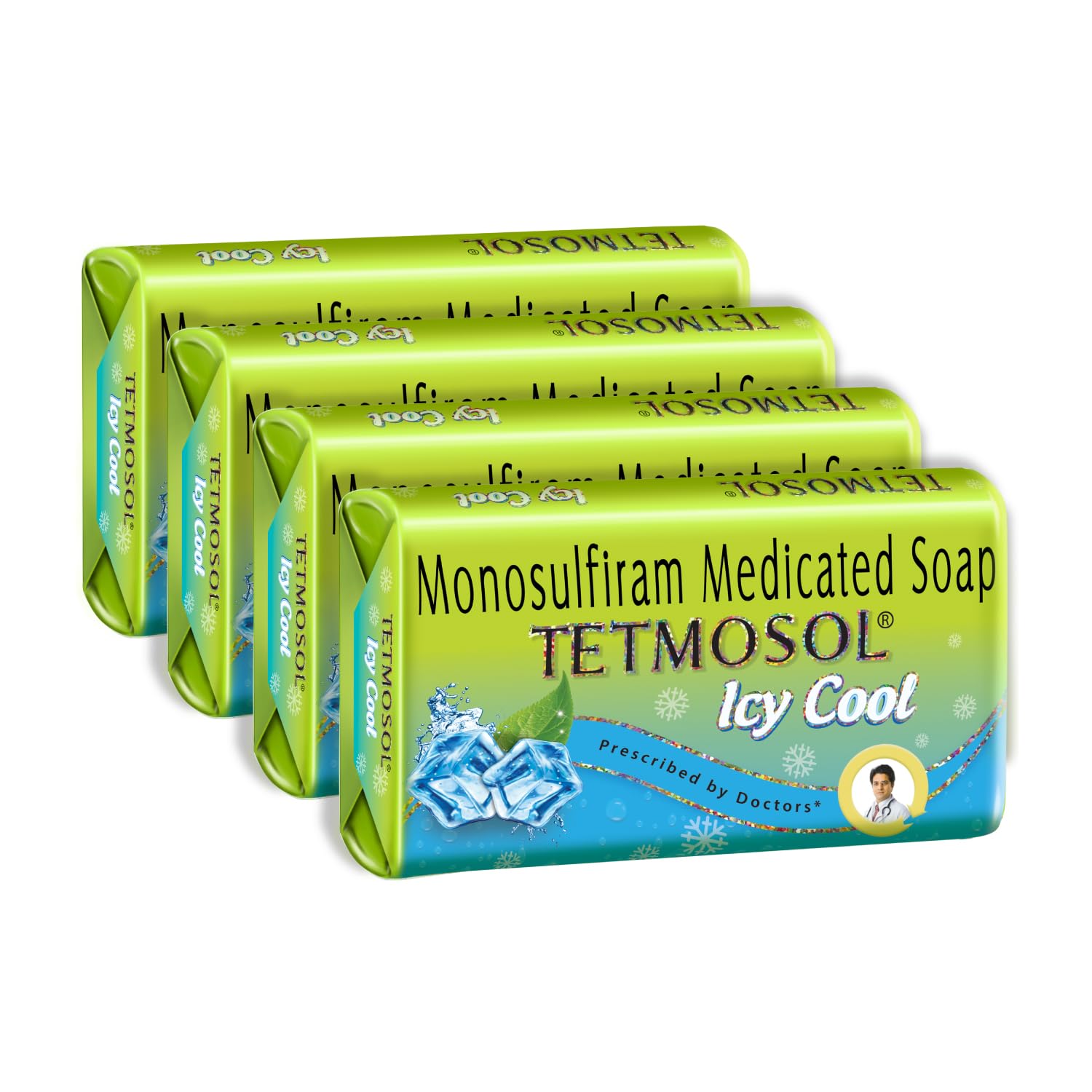 Buy Tetmosol Icy Cool Soap Medicated Bathing Soap Bar 75g Pack of 4