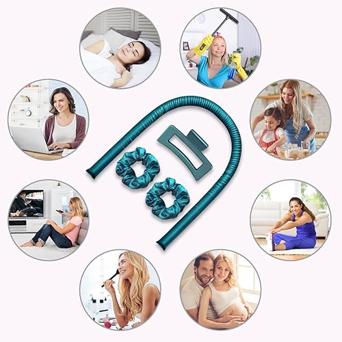 Miniatura 8 de PINTAUR Rizador de pelo sin calor, rizos sin calor, diadema de varilla rizadora sin calor para dormir durante la noche, kit de rizador de ondas