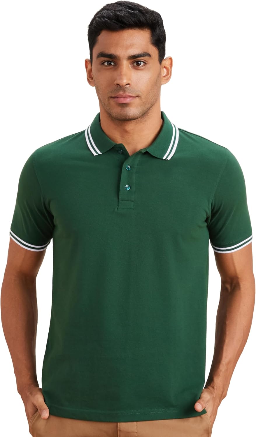 Amazon Brand - Symbol Men's Solid Regular Fit Polo (CT-Single)