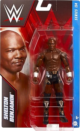 Miniatura 5 de Mattel Figura de acción básica de la WWE, Shelton Benjamin, coleccionable de 6 pulgadas para edades de 6 años en adelante