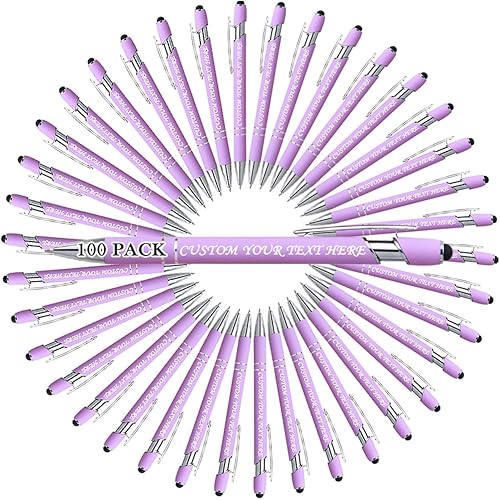 Vista 38 de 10 Pcs Personalized Pens Bulk Custom Ballpoint Pen, Engraved Pen with Name Logo Text Stylus Pens for Touch Screens Bulk-for Businesses, Office