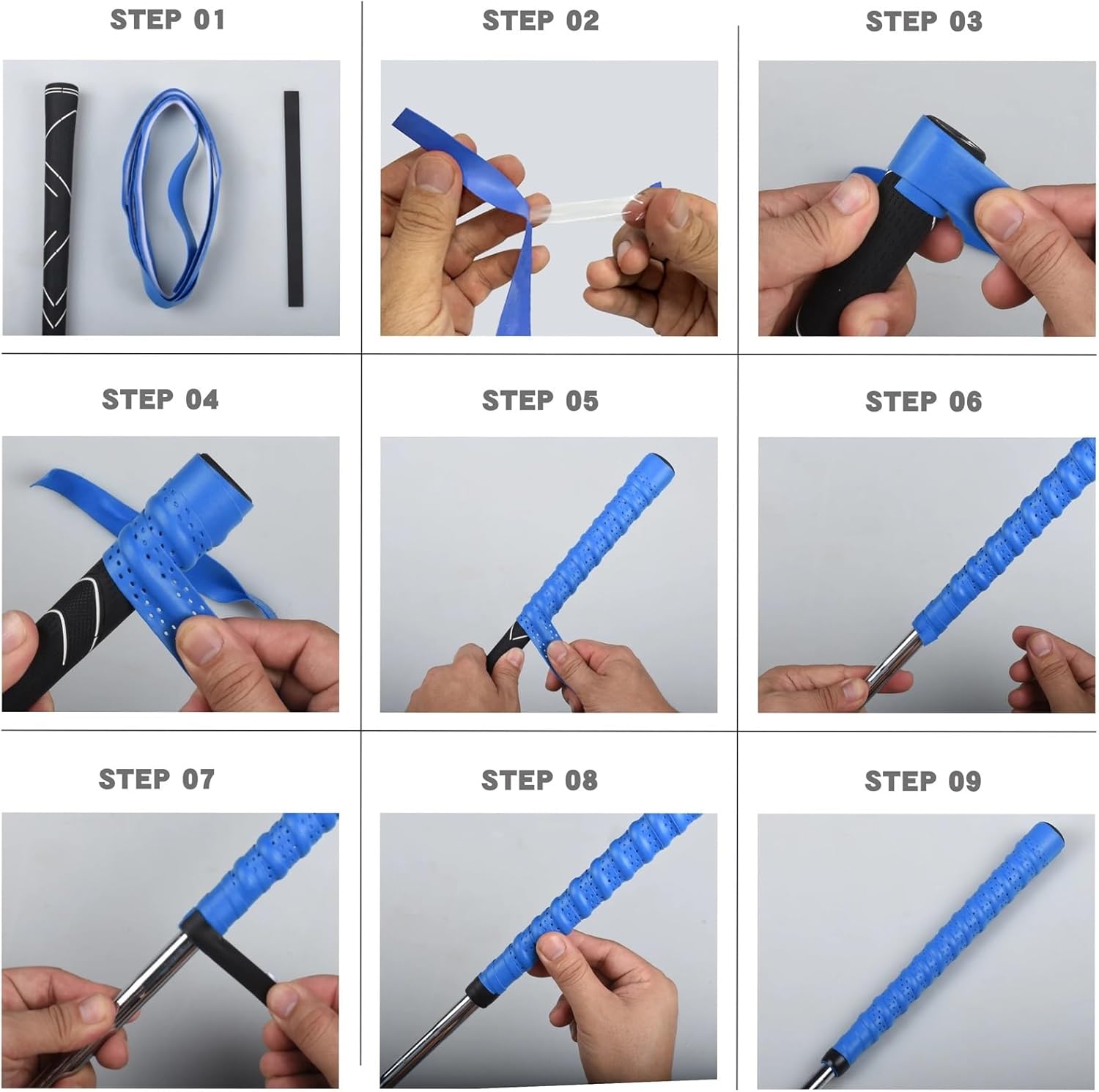 Golf Grip wrap 6 Pcs Golf Grip Tape Swing Stability Moisture-Absorbing Comfortable Anti-Slip Band