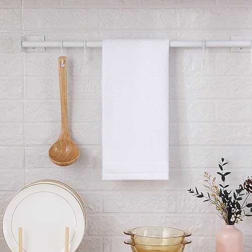 Miniatura 160 de Homaxy Paños de cocina 100% algodón, paquete de 8 – 12 x 12 pulgadas, tejido de gofre, muy suaves y absorbentes, paños de cocina de secado rápido