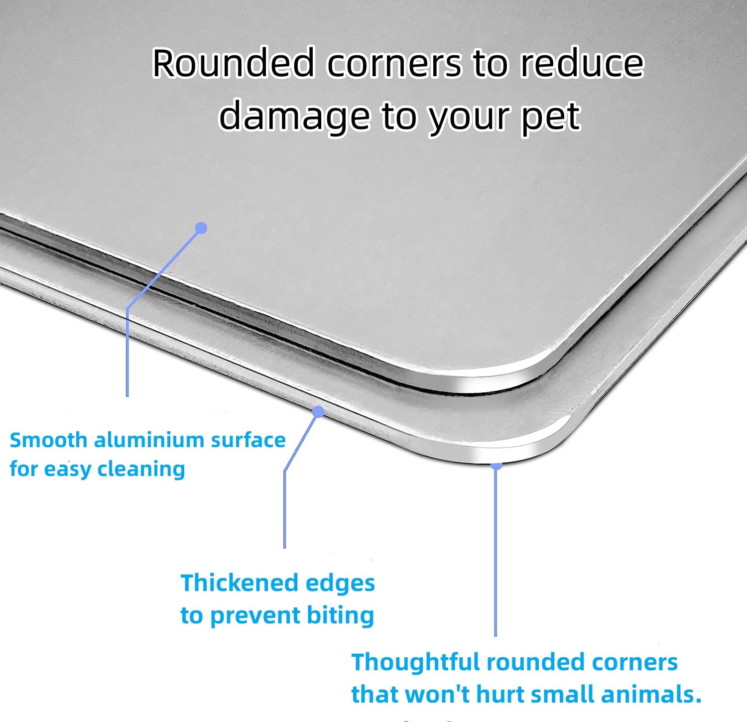 MUYYIKA Rabbit Cooling Pad Hamster for Pets Cooling Plate Made of Aluminium Alloy Cooling of Pets for Guinea Pigs Hamsters - Image 2
