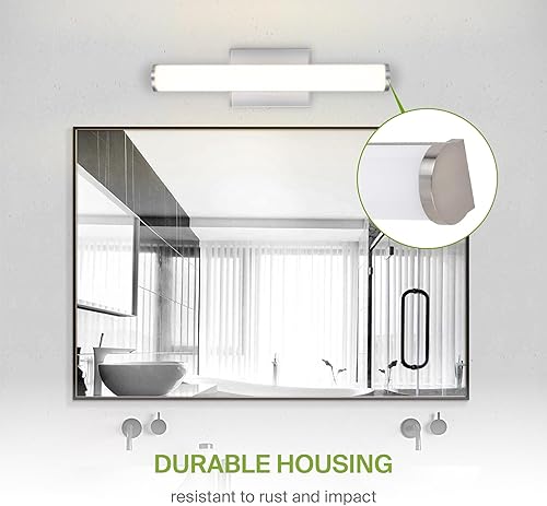 Miniatura 7 de ASD LED 18" Vanity Wall Mount Light Fixture, Linear Bathroom Lighting Bar  3CCT, Dimmable, Energy Star, ETL Listed  20W 1500LM 3000-5000K 120V  Long