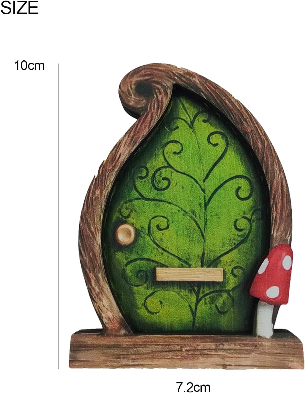 Die besten Miniature Türen für magische Gartenabenteuer Grüne Fairy Gnome Door Holz-Minitür