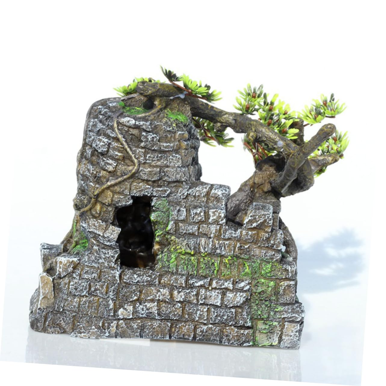Kisangel Ornement De Décoration pour Aquarium Simulation De Bouddha avec Cachette De Et De Grotte pour Poissons Et Crevettes Accessoire Lifelike pour Réservoirs Eau Douce Et