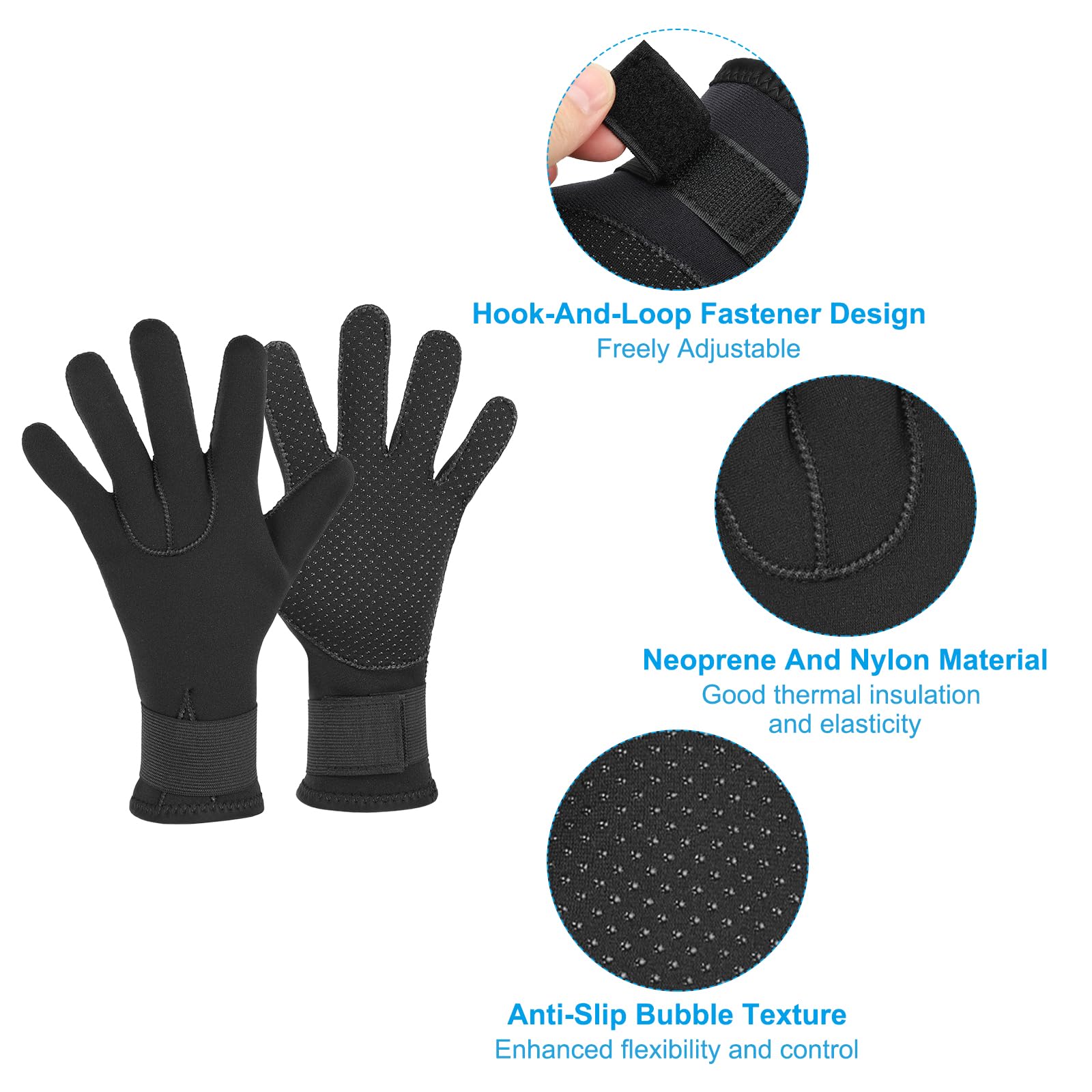 PATIKIL 3mm Neoprene Diving Gloves - Image 3