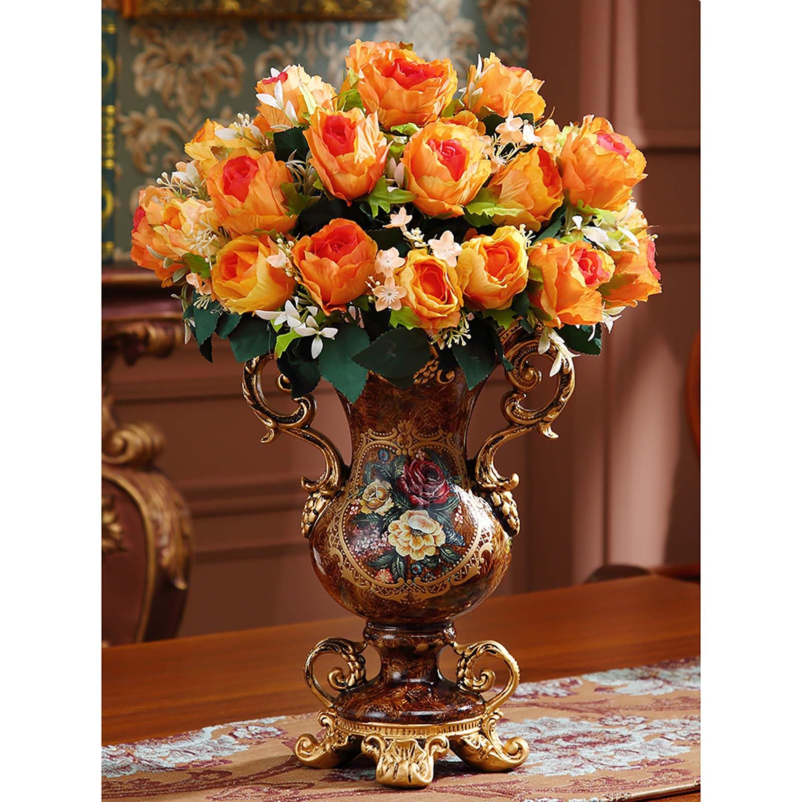 1pcs Retro Resin Flower Bottle 50cm/19.7in Tall Vases Living Room