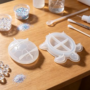 Cute Turtle Resin Mold for Jewelry Making and Resin Art Supplies, Oceanic Small Turtle Silicone Mold with Layered Three-Dimensional Shape, for Organizing Small Items in Office