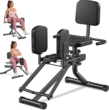 2-in-1 Hip Abductor Adductor Machine, Adjustable Resistance Glute Trainer