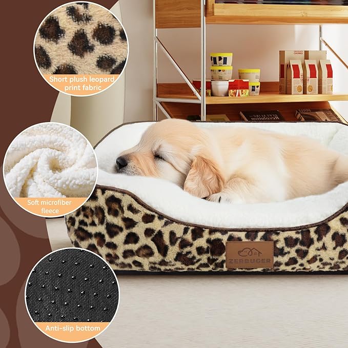 Cama Rectangular para Perros y Gatos Mediana Lavable Base Antideslizante miniatura 4