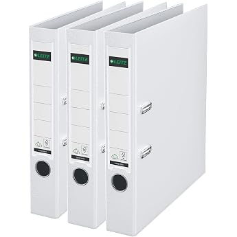 Leitz Quality Folder 180  Plastic Pack of 3 the Original DIN A4 Lever