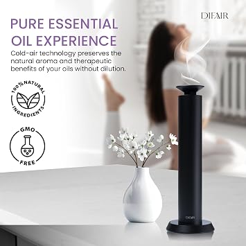 Waterless Essential Oil Diffuser, Cordless Scent Machine for Home