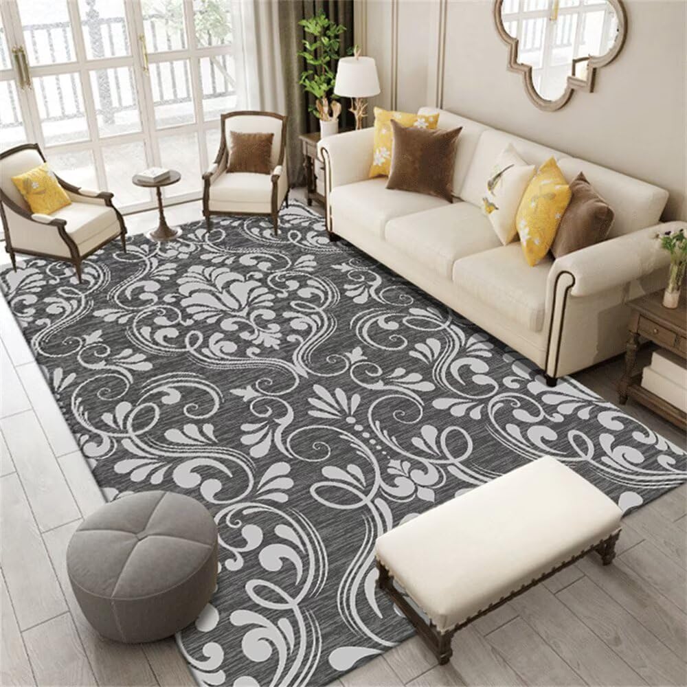 Tapis enfant gris 50x80cm pour chambre de garçon et bureau