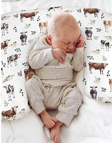 Miniatura 4 de Fundas de almohada de lactancia con diseño de hojas bohemias para niños y niñas, razas de ganado, hojas verdes, fundas de lactancia para lactancia