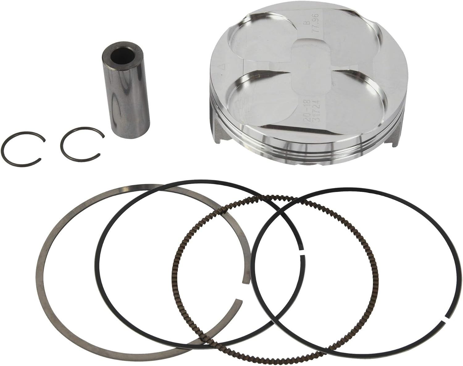 Vertex Top End Piston Kit Compatible with/Replacement for Honda CRF 250 R (04-07), CRF 250 X (04-09,12-17) VTKTC22983B