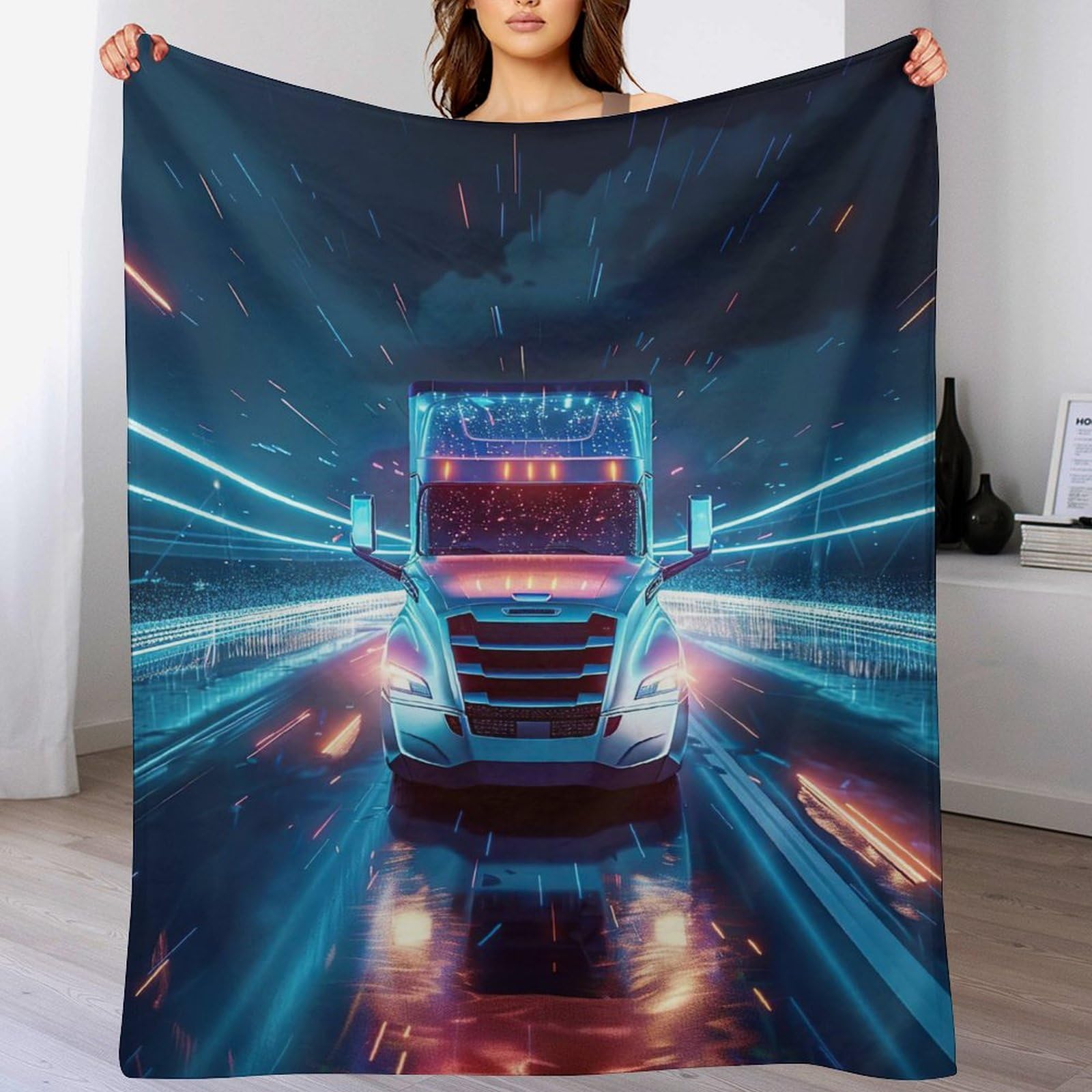 Couvertures lit polaire camion plaid canapé chaud en flannel douce
