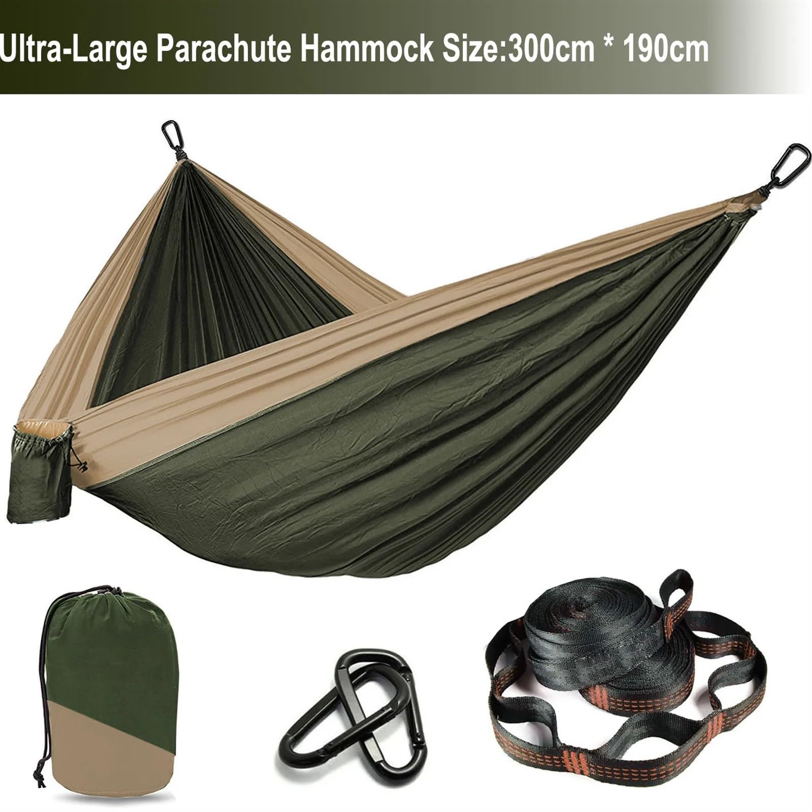 Hängematte Ultraleichte Camping-Hängematten, Gartenschaukeln for den Außenbereich, Hängematten mit 210-t-Nylon-Fallschirm und verstellbaren Schlaufen, Hängemattengurte(Color:Light Blue 3)