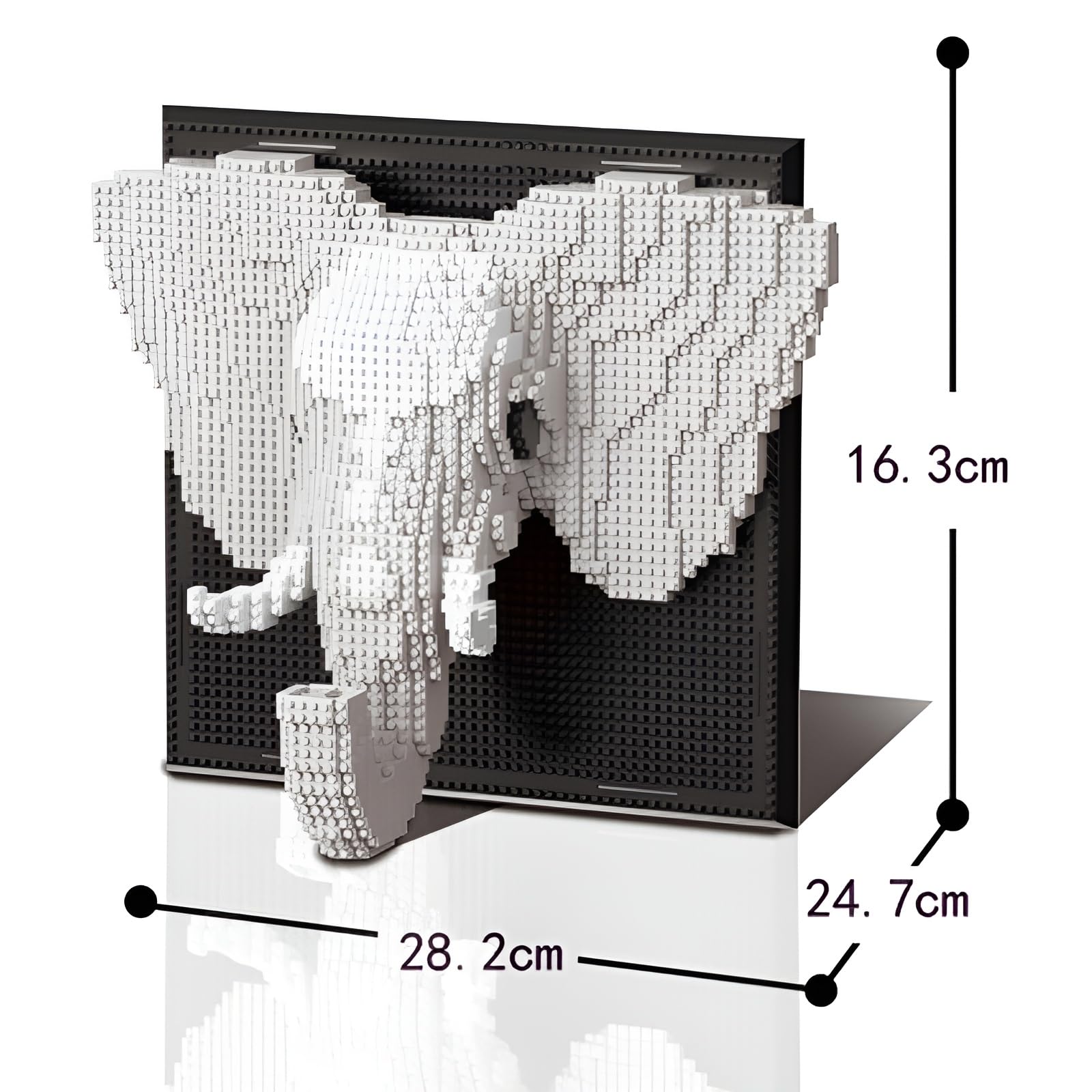 Elephant Building Blocks Set, Wall Art Animals Building Kit - Image 2