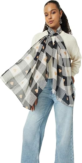 Max Women Printed Scarf(Multicolour_FS,)
