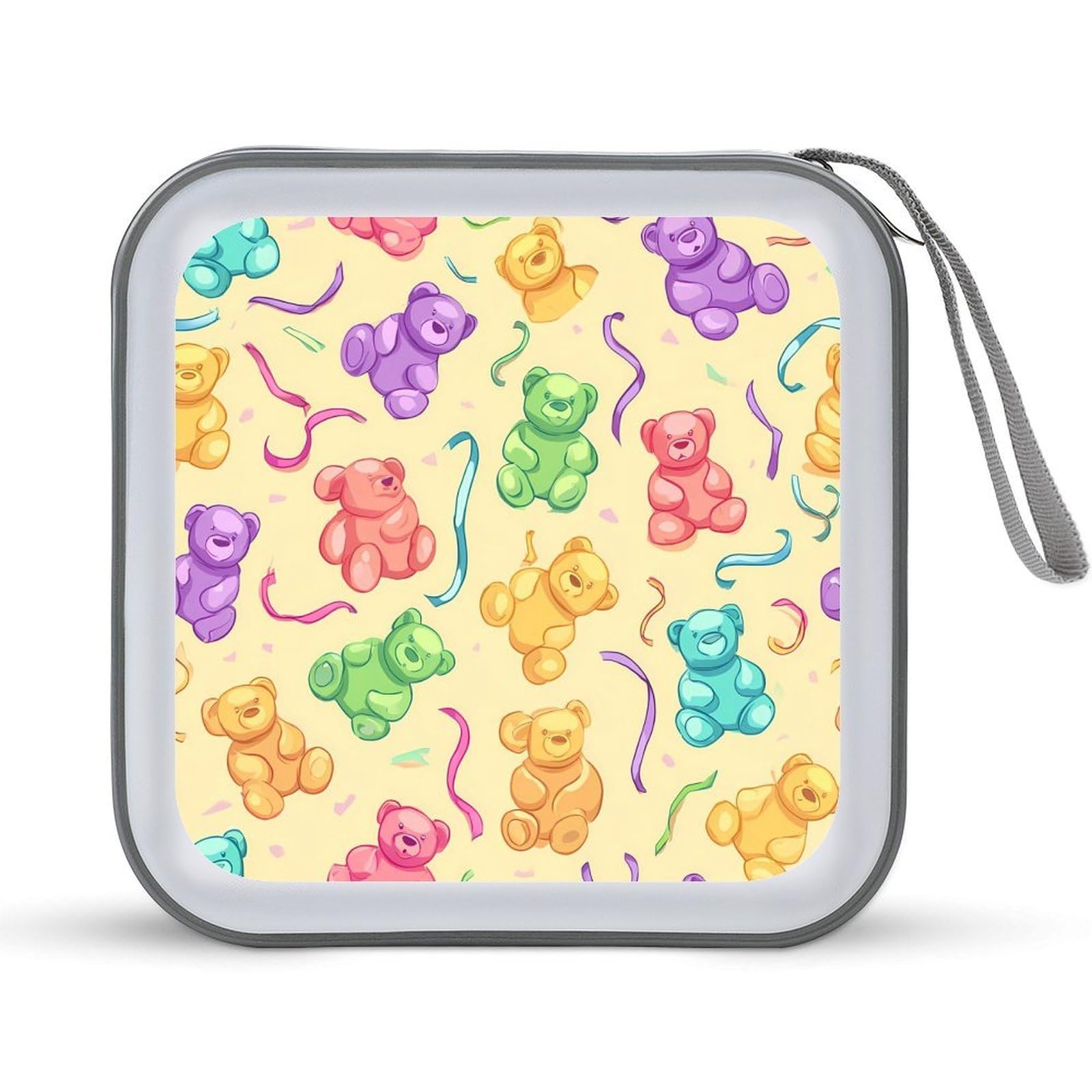 Gummy Bears Candy Ribbons CD/DVD Case Holders Wallet Storage Binder for Car Home Office T…