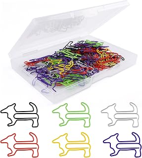 Fun Paper Clips Cute Office Supplies Animal Shaped Paper Clips for Dog Lovers Gifts Small Bookmark Gifts for Dog Lovers Women（60 PCS in 1 Box）