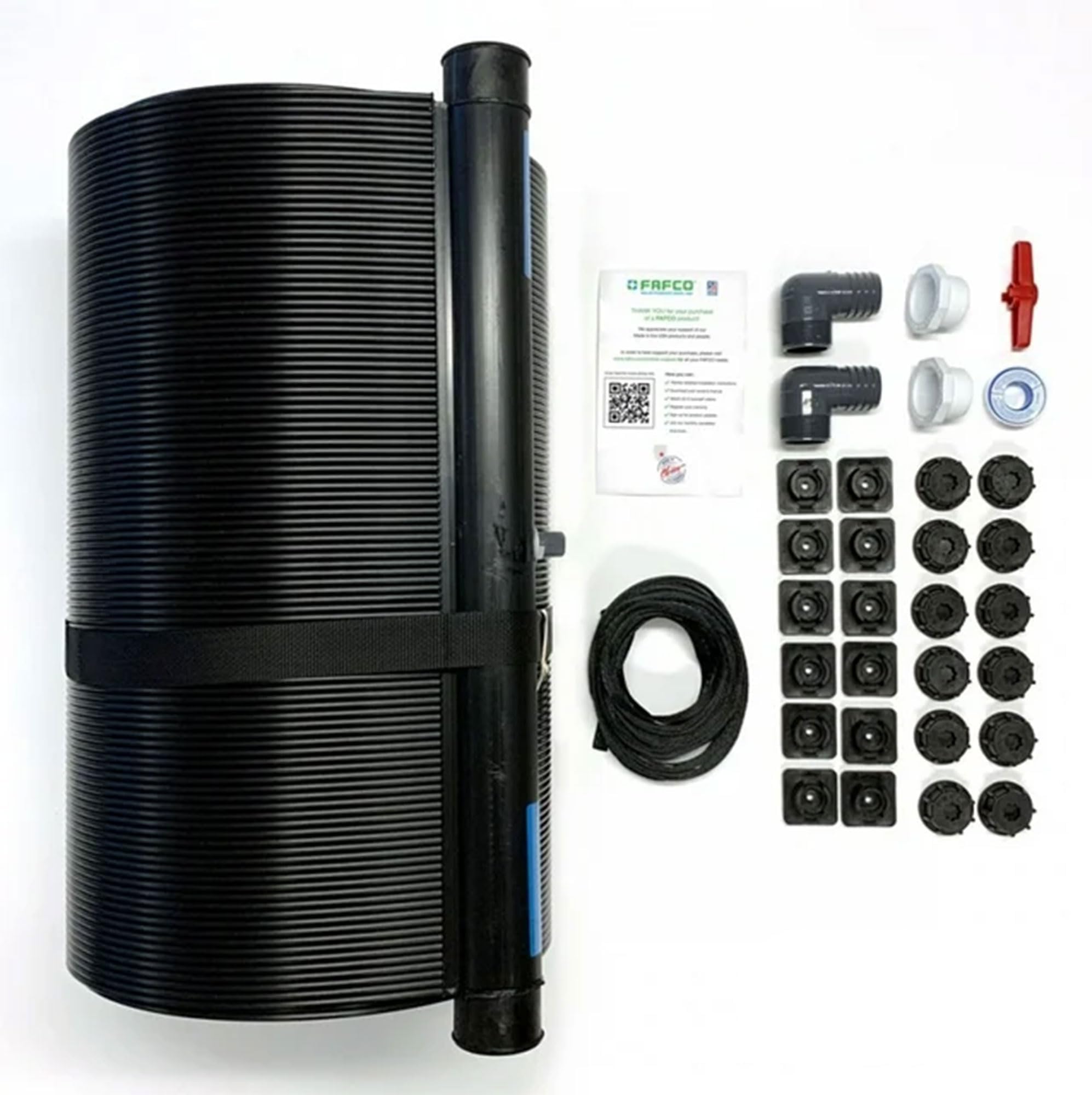 Solar Cub with Starter Kit - Space Saving Universal Above Ground Pool Solar Heater - Easy Self-Installation (2 ft. x 20 ft.)