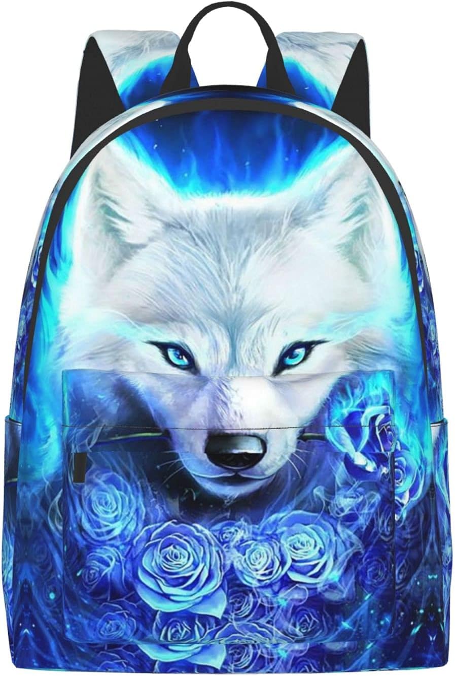 inch backpack Fantasy Blue Roses 