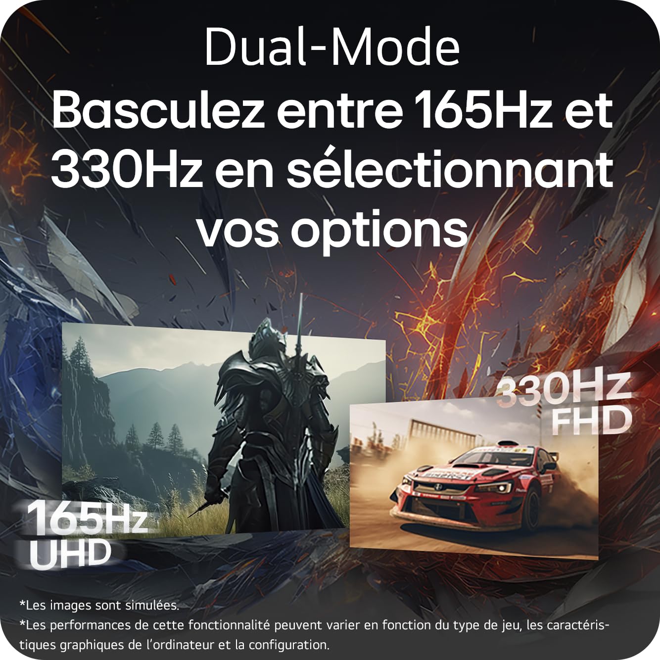 LG Ultragear™ 32GX850A-B.AEU Ecran PC Gaming 32" - Dalle OLED résolution UHD (3840 x 2160), 0,03ms 165Hz, DisplayHDR™400 True Black, DCI-P3 98.5% (CIE1976), FreeSync Premium Pro, G-Sync Compatible