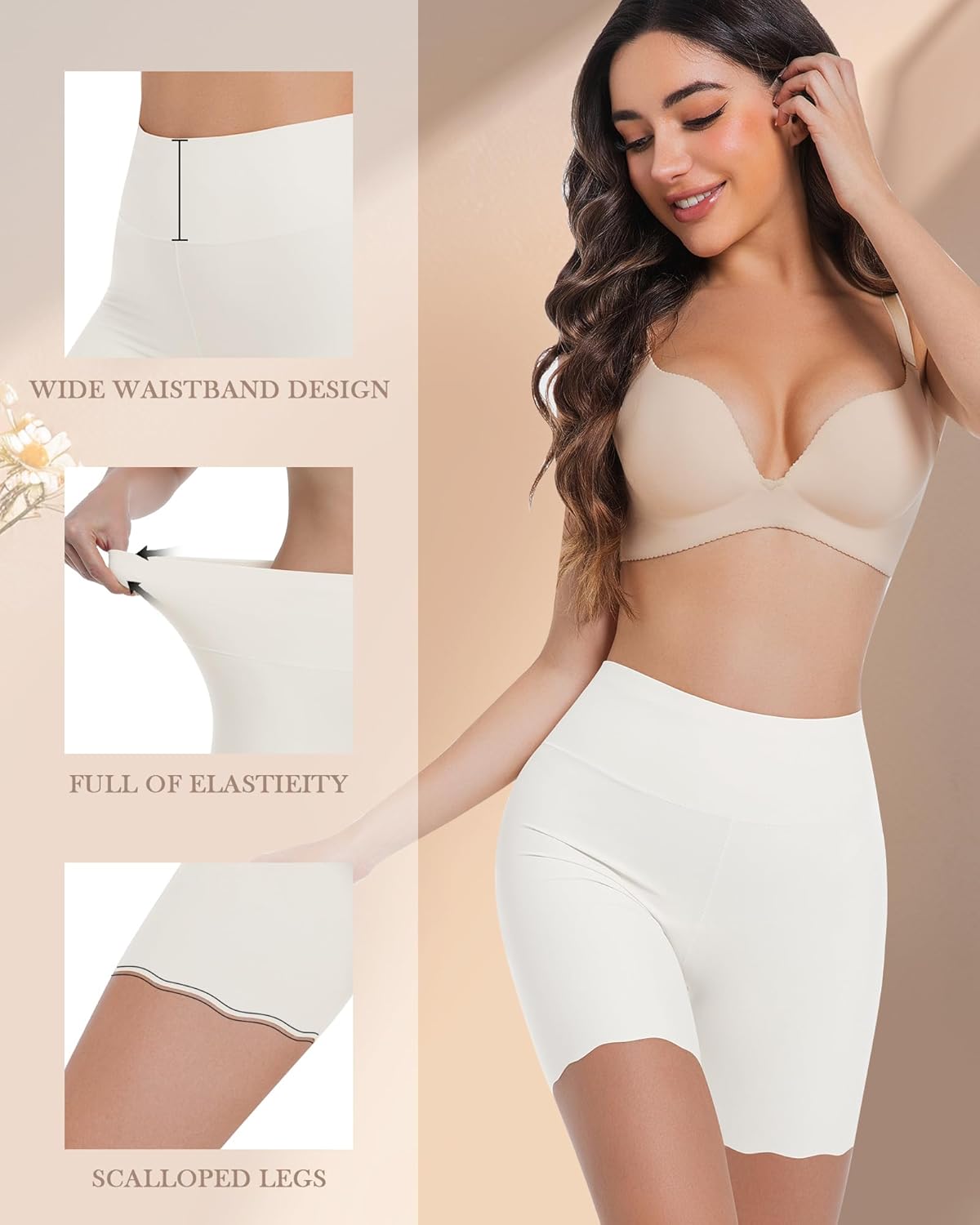 Women's Slip Shorts to Under Dresses | Anti Chafing High-Waisted Underwear | Smooth Shorts for Skirts & Party Dresses - Image 4