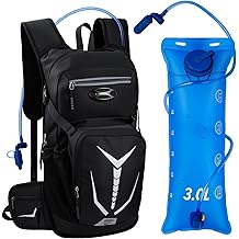 Insulated Hydration Backpack with 3L Water Bladder - 18L Leak-Proof Hiking Daypack, Lightweight Water Backpack for Men &amp; Women, Gear for Trail Running, Cycling, Rave Festivals &amp; Outdoor Sports
