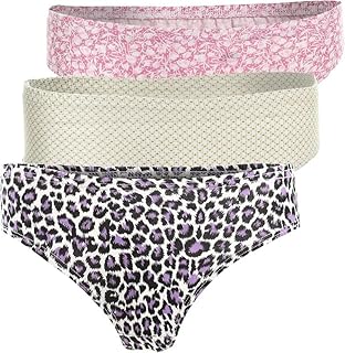 قطونيل طقم ملابس داخلية للنساء من 3 قطع القطن 100% مطبوع - مقاس 4XL متعدد الالوان