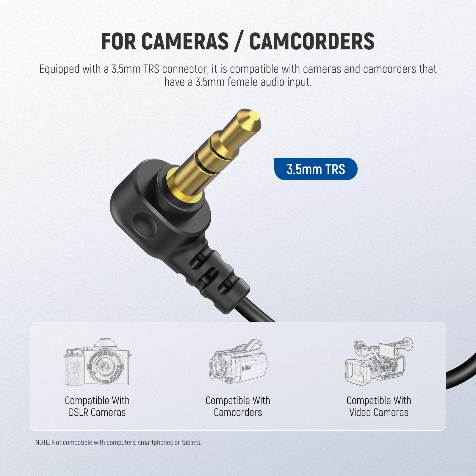 NEEWER 2 Mini Microfono Lavalier, Mic Lav Cablato 2m a Clip, TRS 3.5mm, Compatibile con DJI Mic 2 Rode Wireless Go II, NEEWER CM28 CM31 e Camera, LM5