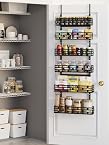 NQW Over Door Pantry Organizer, Sturdy Metal Hanging for Kitchen Laundry